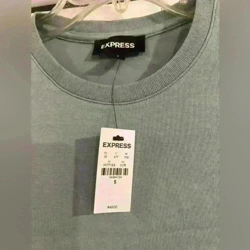 NWT Express blue branch graphic shirt size small - Picture 2 of 6